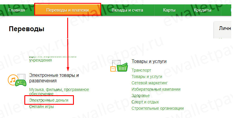 Пополнение кошелька Вебмани с использованием Сбербанк Онлайн