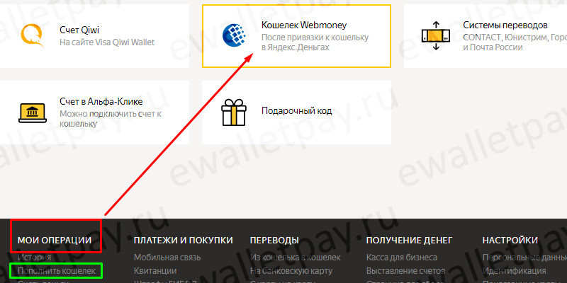 Перечисление с Вебмани на Яндекс через систему Яндекс.Деньги