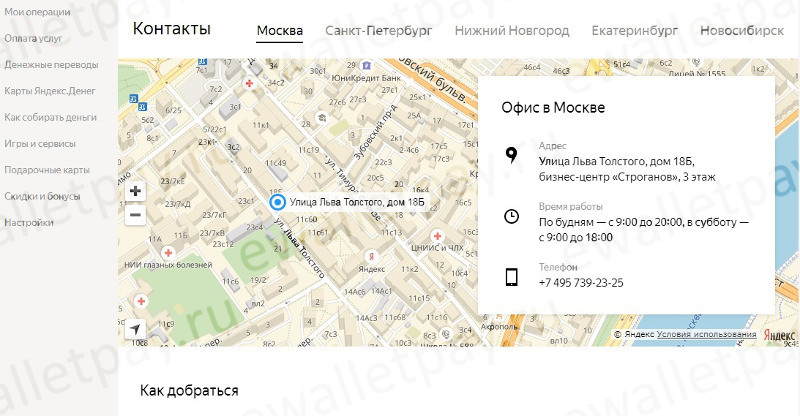 Форма карты в Яндекс.Деньги